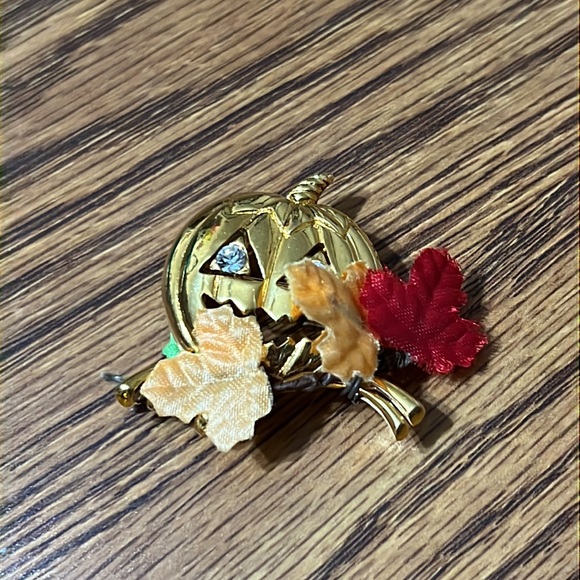 Pumpkin Brooch - Picture 3 of 5